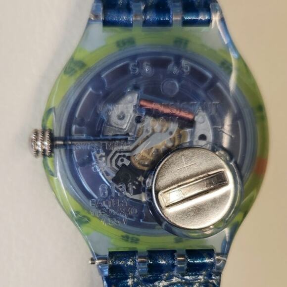 Swatch watch STRIPP SDN120PACK 1996 Worldwide packagings with leather Strap NEW - Picture 12 of 15